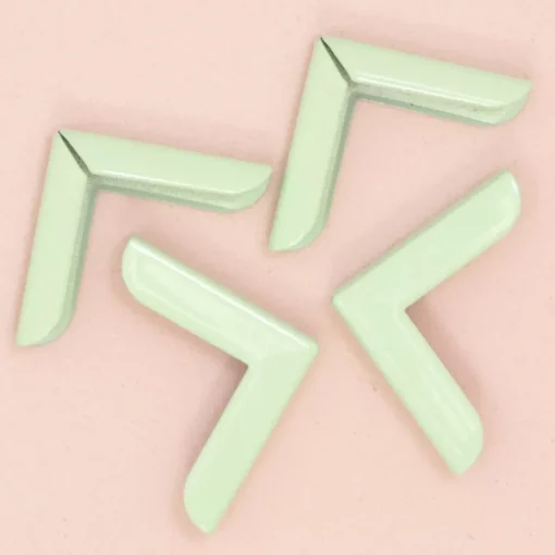 4 Esquineras Metálicas Grandes Mint Green Craftelier