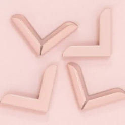 4 Esquineras Metálicas Grandes Baby Pink Craftelier