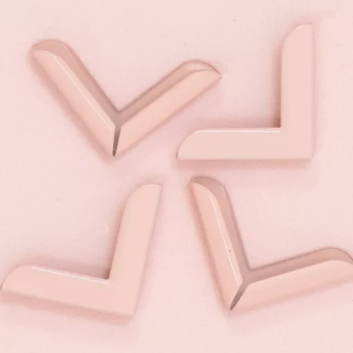 4 Esquineras Metálicas Grandes Baby Pink Craftelier