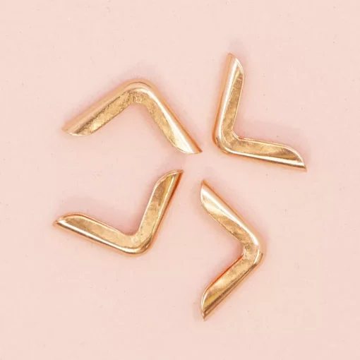 4 Esquineras Metálicas Mini Rose Gold Craftelier