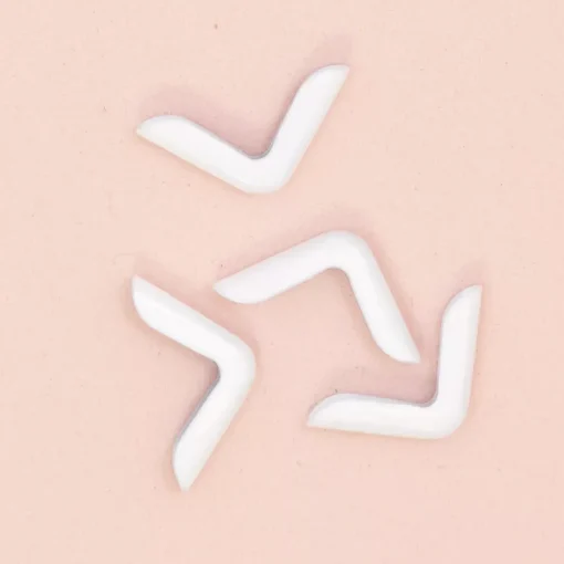 4 Esquineras Metálicas Mini White Craftelier