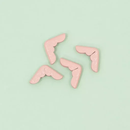 4 Esquineras Metálicas Royal Baby Pink Craftelier