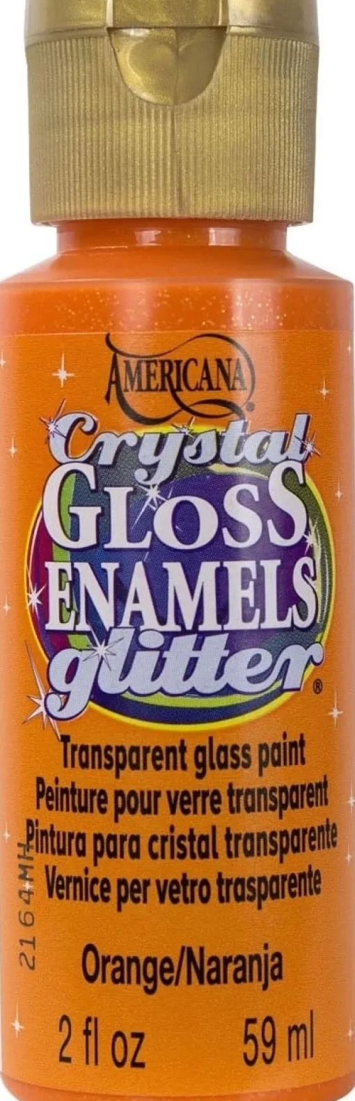 Acrílico purpurina sobre vidrio Americana Crystal Gloss Enamels Glitter DecoArt 59ml