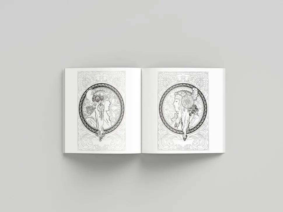 Alphonse Mucha Coloring Book