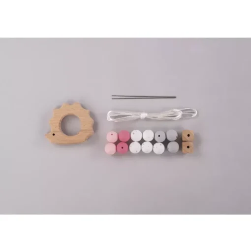 Anillo de agarre de Madera Erizo Rosa Rayher