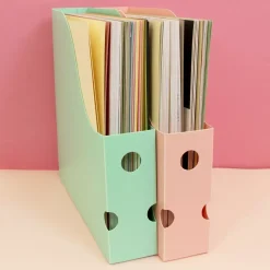 Archivador Vertical Para Papeles de Scrapbooking Rosa Craftelier