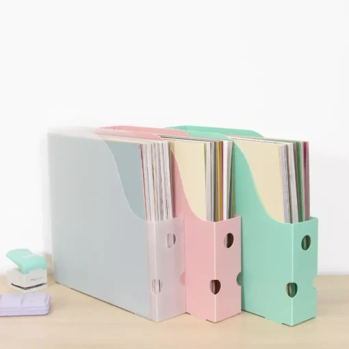 Archivador Vertical Para Papeles de Scrapbooking Rosa Craftelier