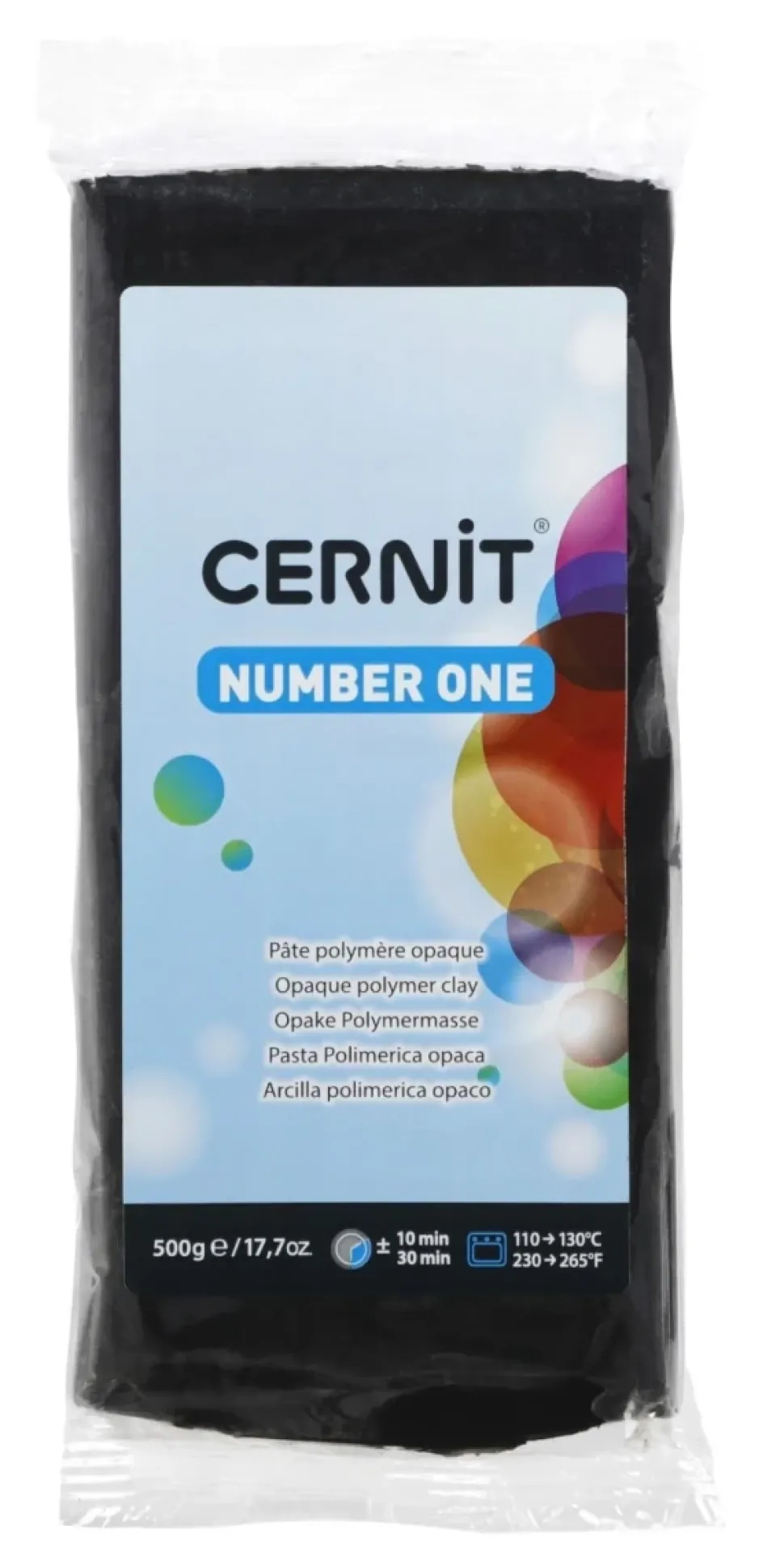 Arcilla polimérica Cernit Number One Negro 500g