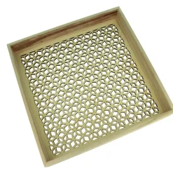 Bandeja calada de madera