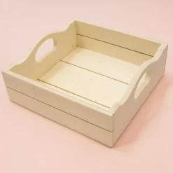 Bandeja de Madera con Asas Artiwood 16x16,5cm