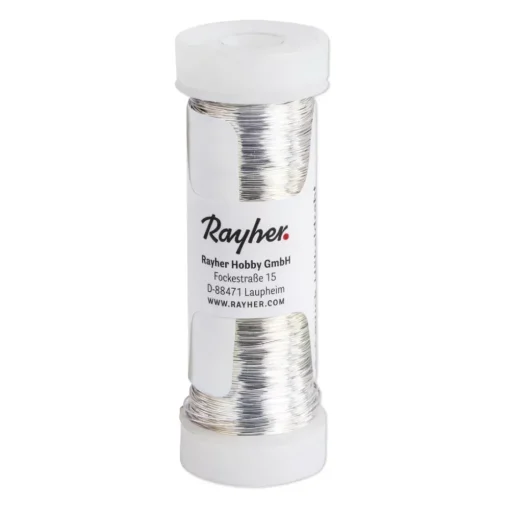 Bobina Hilo Metálico Plata Rayher 0,3mm. 50m