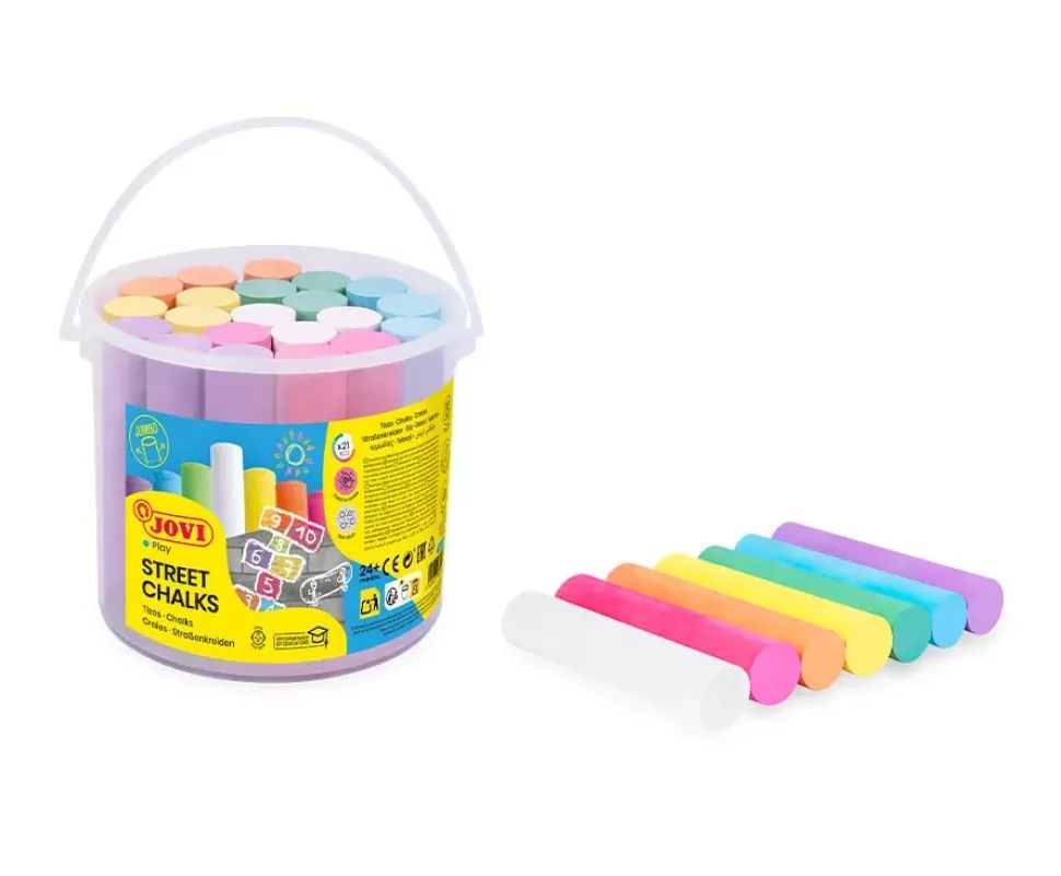 Bote 21 tizas jumbo colores surtidos Jovi