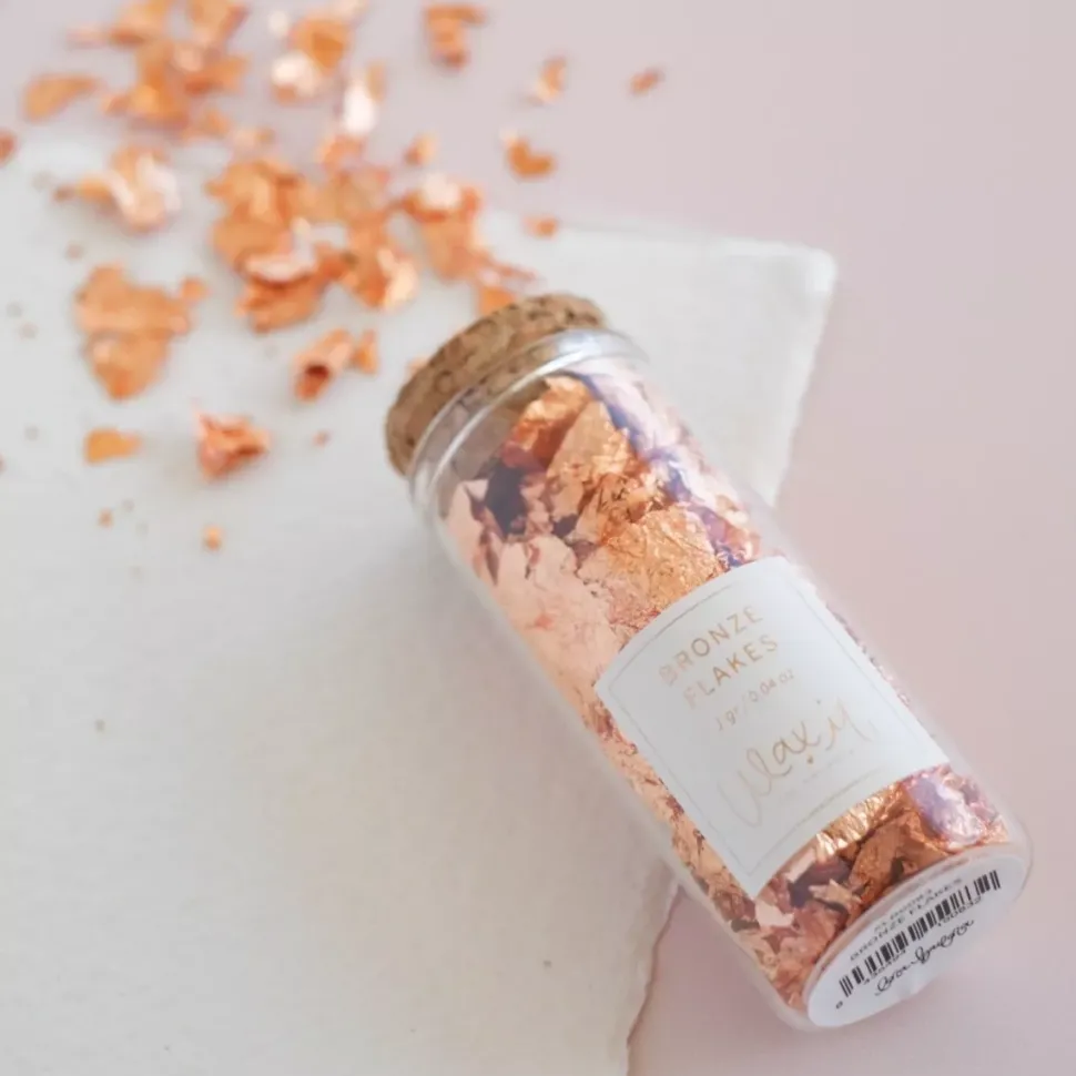 Botella de Cristal 3gr con Copos Bronze Flakes Wax it Lora Bailora