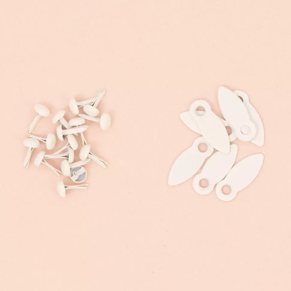 Brads y Botones de Giro Blanco Craftelier