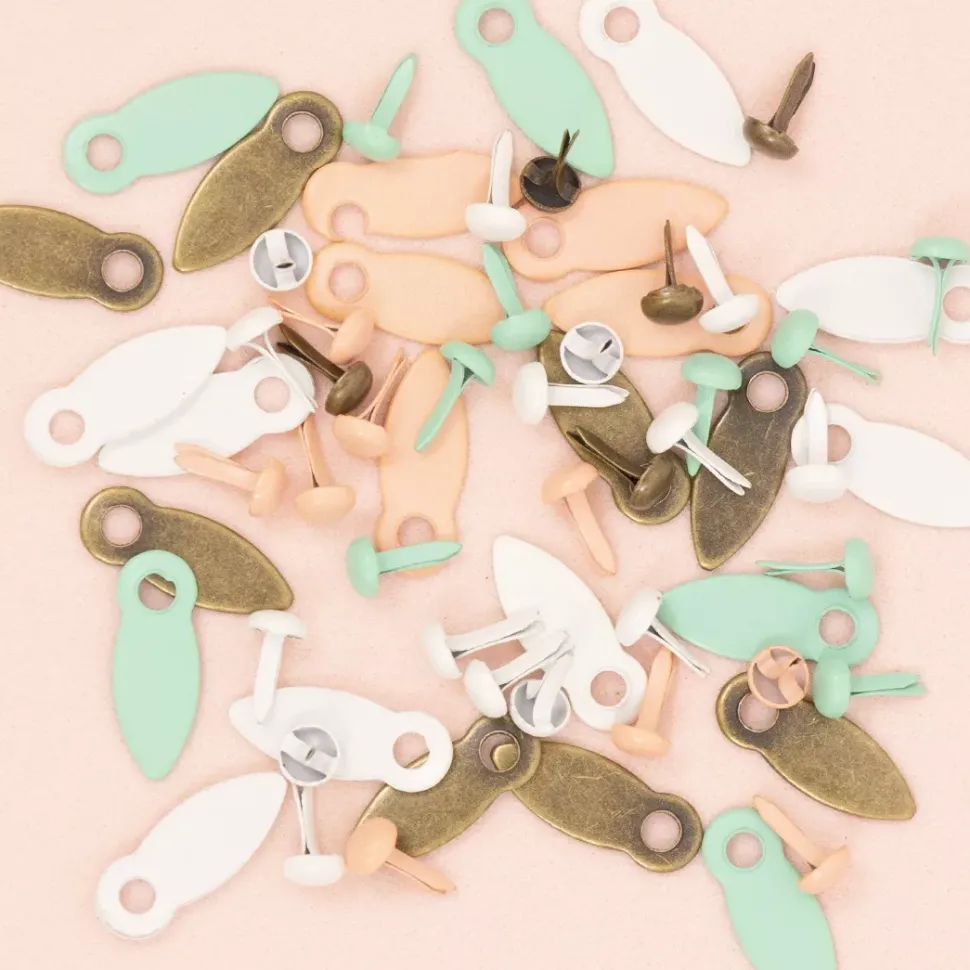 Brads y Botones de Giro Blanco Craftelier