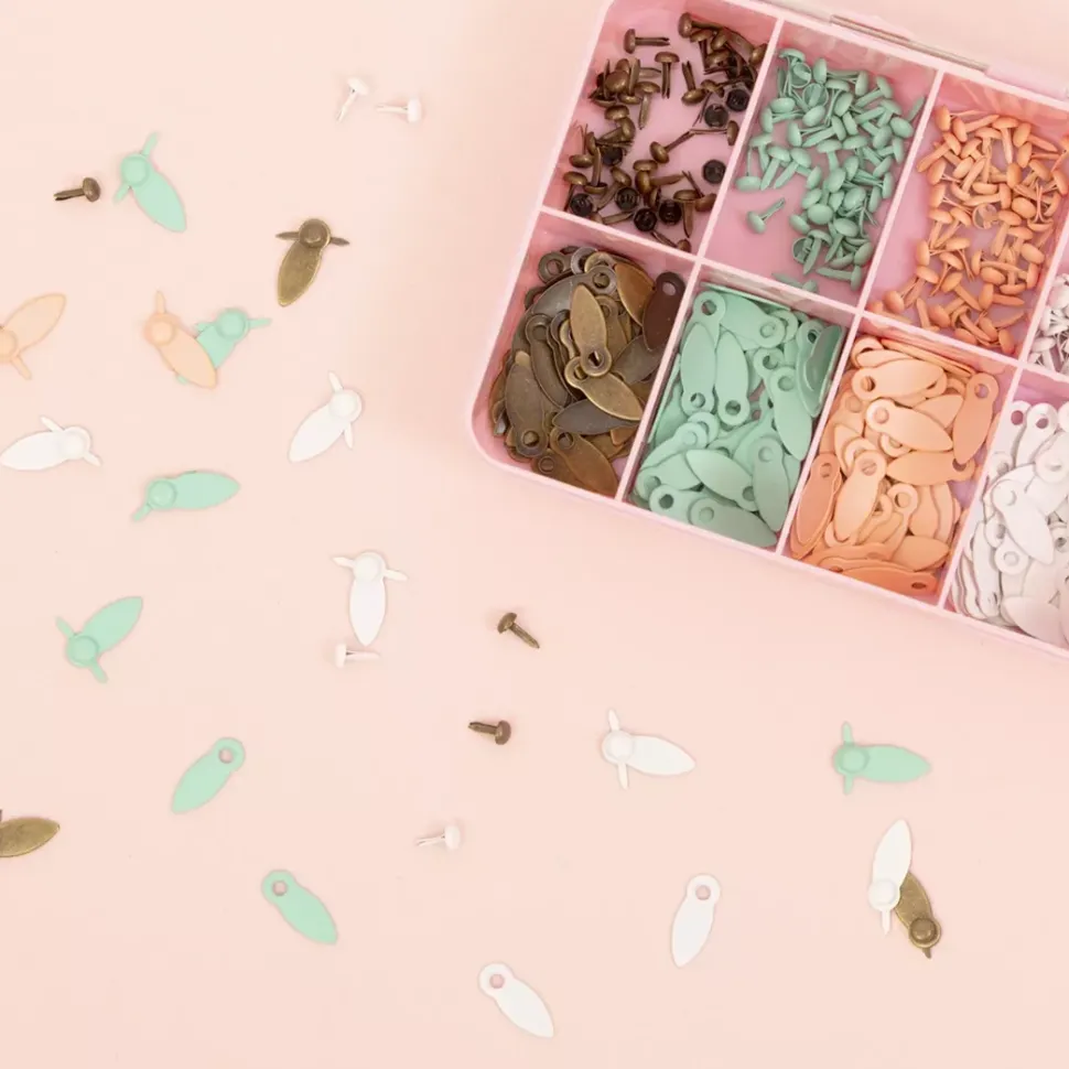 Brads y Botones de Giro Blanco Craftelier