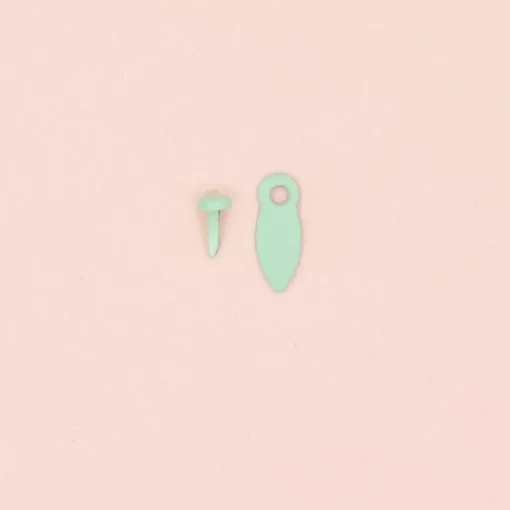 Brads y Botones de Giro Turquesa Craftelier