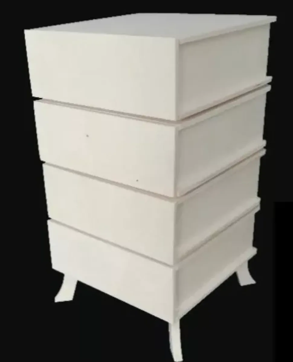 Caja 4 cajones desmontables Artiwood 23x23x38cm