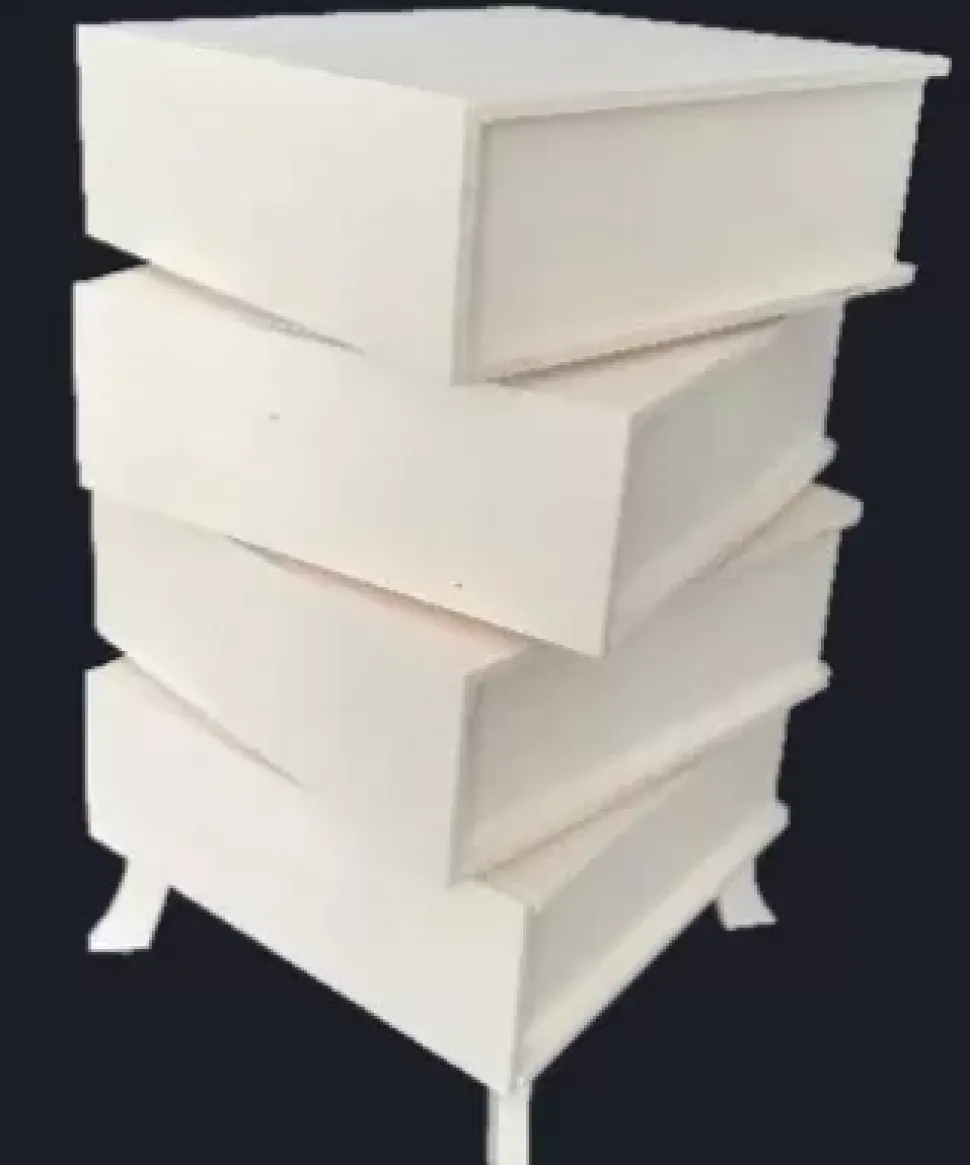 Caja 4 cajones desmontables Artiwood 23x23x38cm