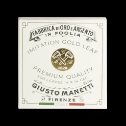 Caja 20 libros 25 hojas imitación pan de oro Color 2 Giusto Manetti 14x14cm
