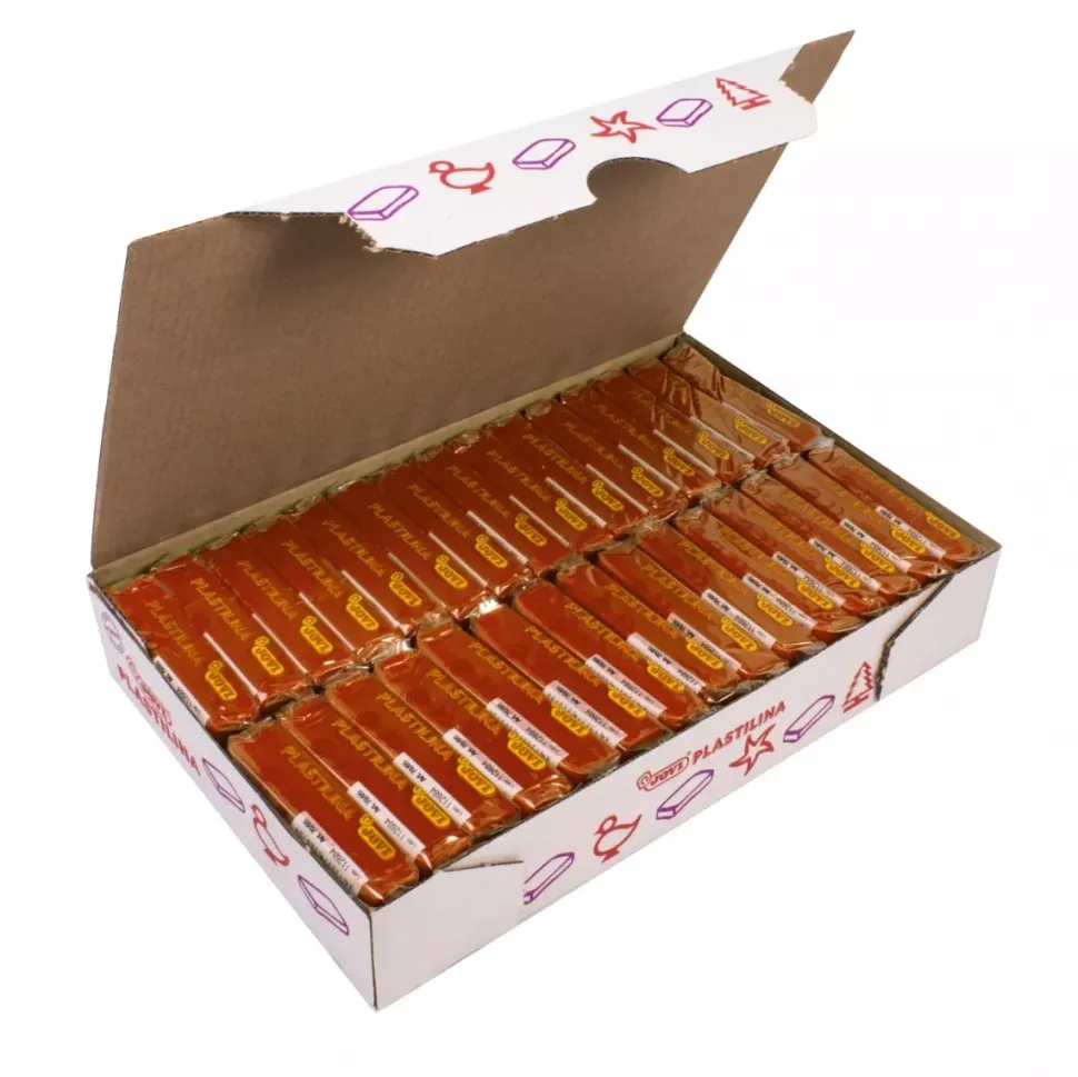 Caja 30 Pastillas de Plastilinas Marrón Jovi 50gr