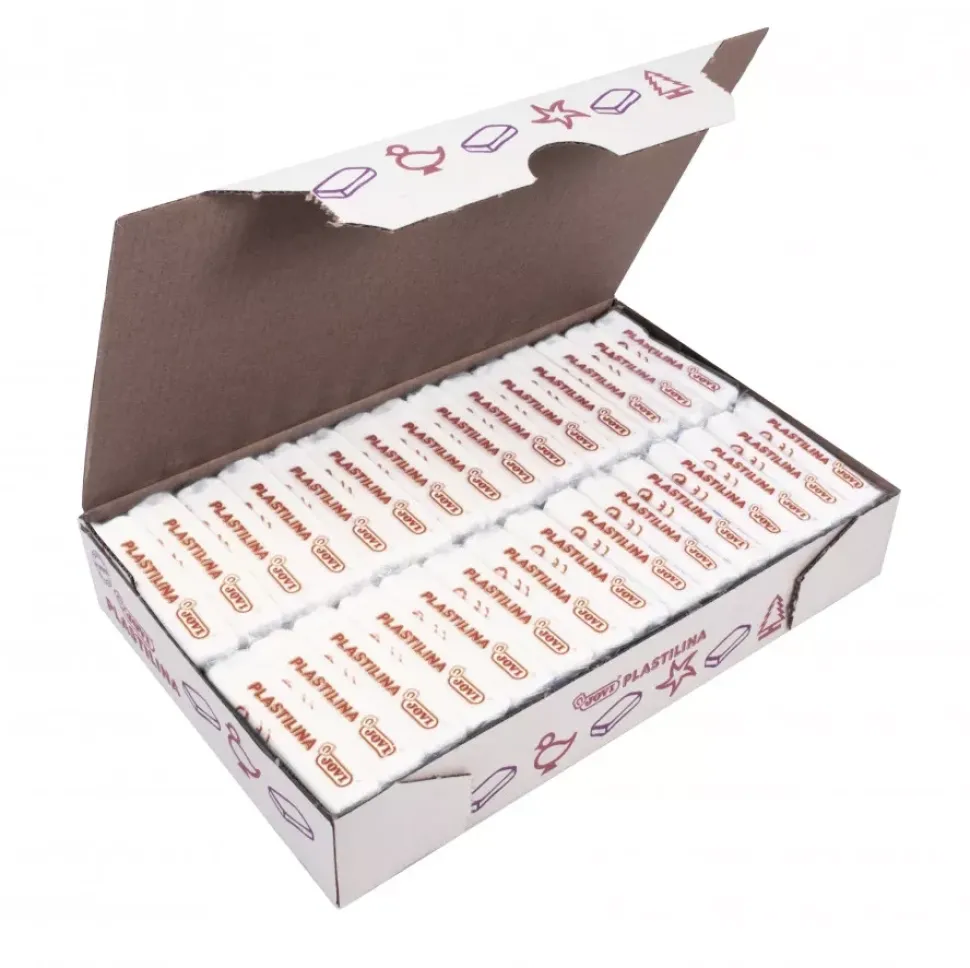 Caja 30 Pastillas de Plastilinas Blanco Jovi 50gr