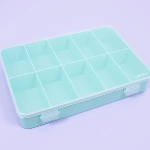 Caja con 10 Compartimentos Turquesa Craftelier