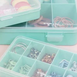 Caja con 17 Compartimentos Rosa Craftelier