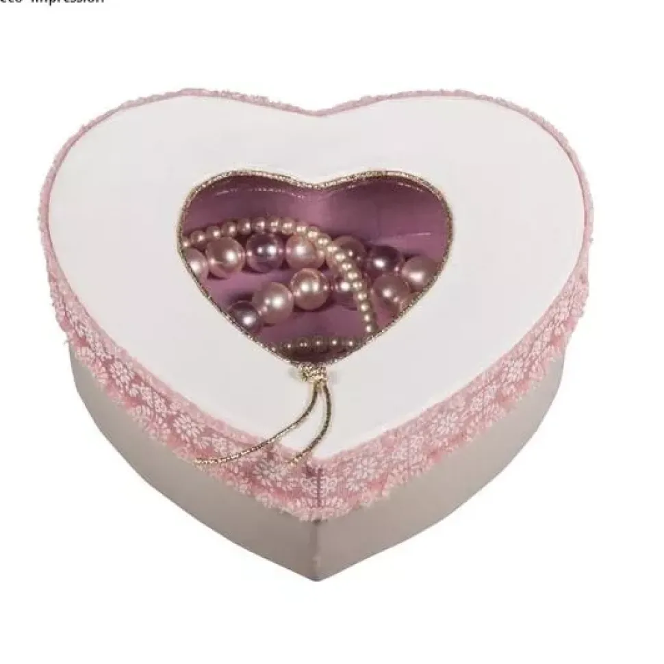 Caja Corazón con Ventana de Papel Maché Rayher