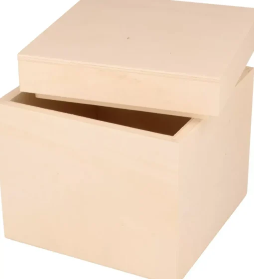 Caja cubo de madera Artemio