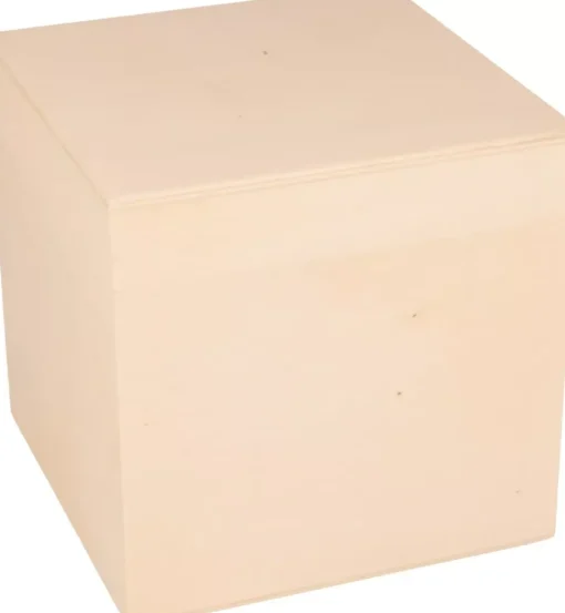 Caja cubo de madera Artemio