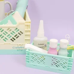 Caja de almacenamiento plegable Grande Amarilla Craftelier