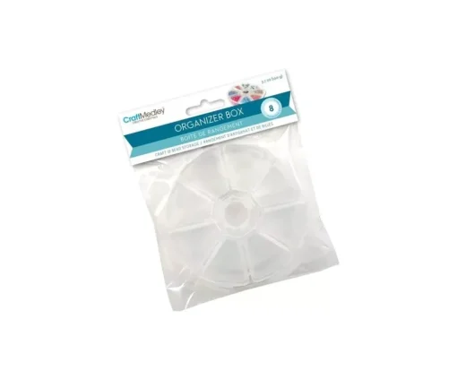 Caja de almacenamiento redonda con 8 compartimentos