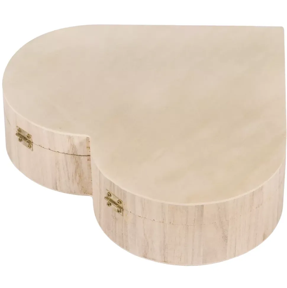 Caja de corazón en madera