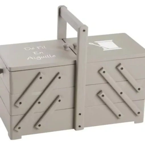 Caja de costura de madera