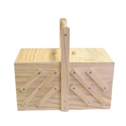 Caja de costura de madera