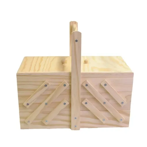 Caja de costura de madera