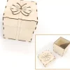 Caja de madera con lazo Artiwood 15x15cm
