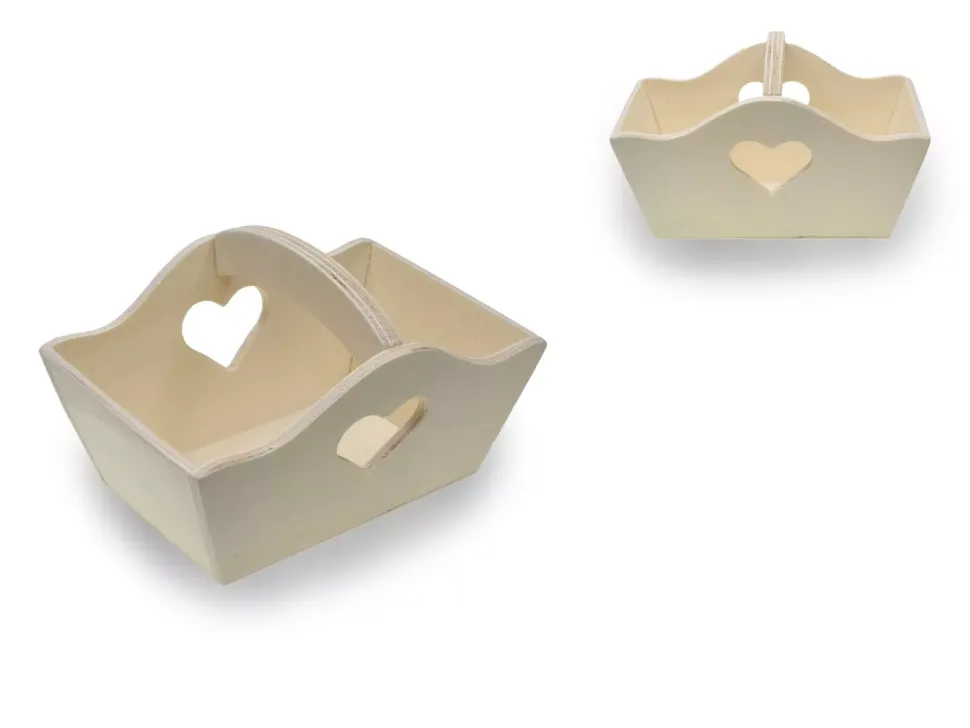 Caja de Madera Mini Corazones MultiCraft