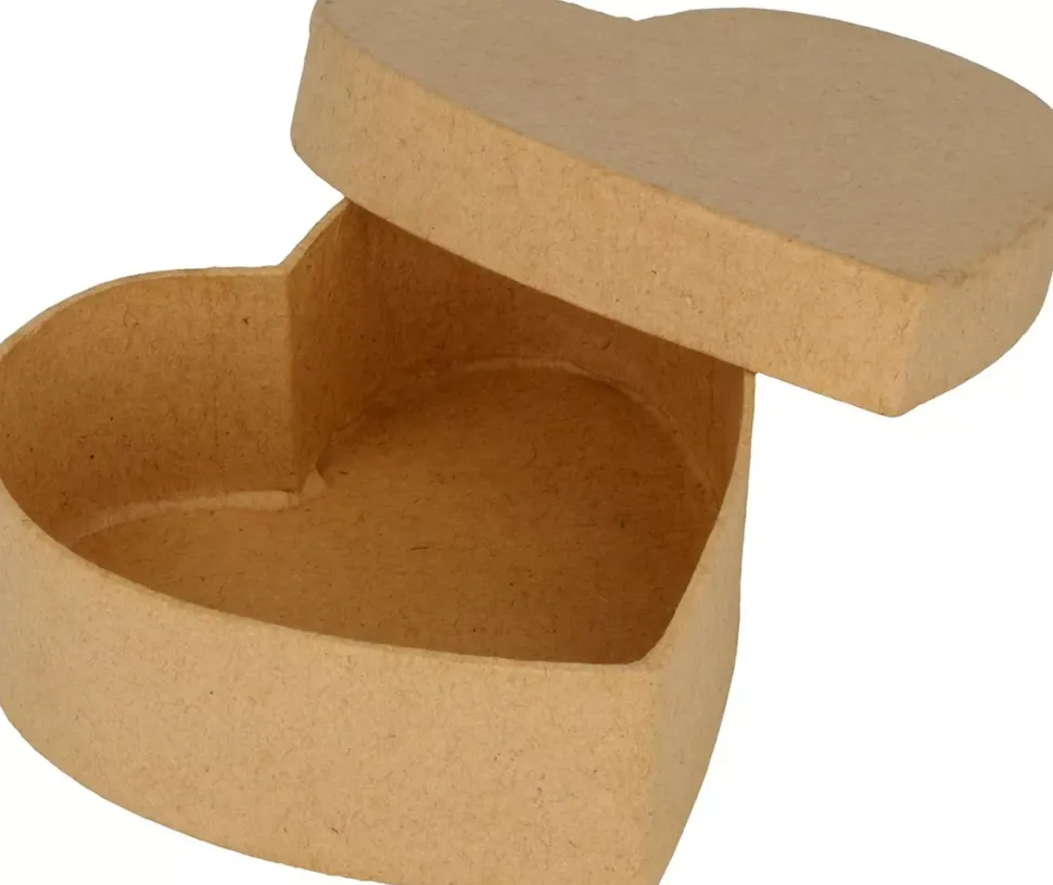 Caja De Papel Maché Corazón Artemio