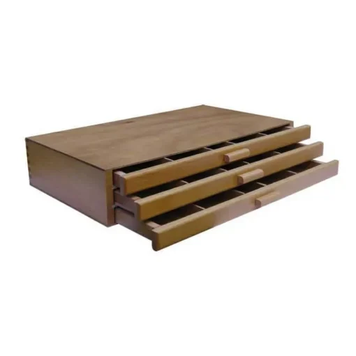 Caja de tres cajones