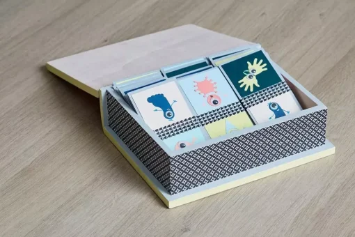 Caja libro de madera