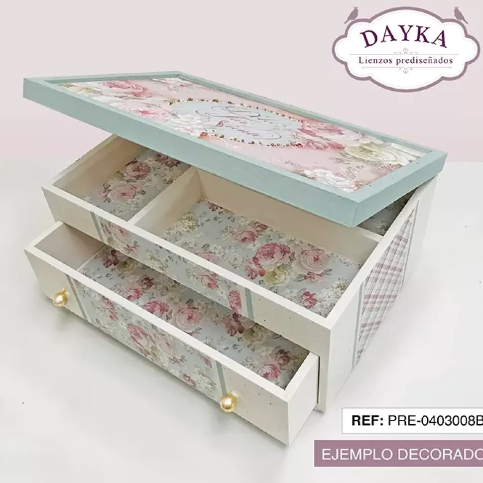 Caja Maquillaje + Tela Prediseñada Dayka