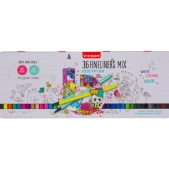 Caja metálica 36 Rotuladores Fineliners Mix Bruynzeel