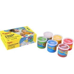 Caja pintura de dedos Jovi 125 ml. 6 piezas