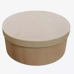 Caja redonda madera de chopo Artiwood 25,5x10cm