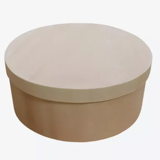 Caja redonda madera de chopo Artiwood 25,5x10cm