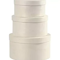 Caja redonda madera de chopo Artiwood 22,5x9cm