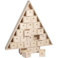 Calendario de adviento de madera Árbol con cajones Rayher