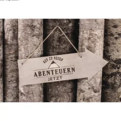 Cartel de madera Flecha